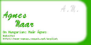 agnes maar business card