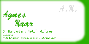 agnes maar business card